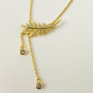 Gold Leaf Necklace | Dainty Leaf Pendant, Nature Inspired Jewelry